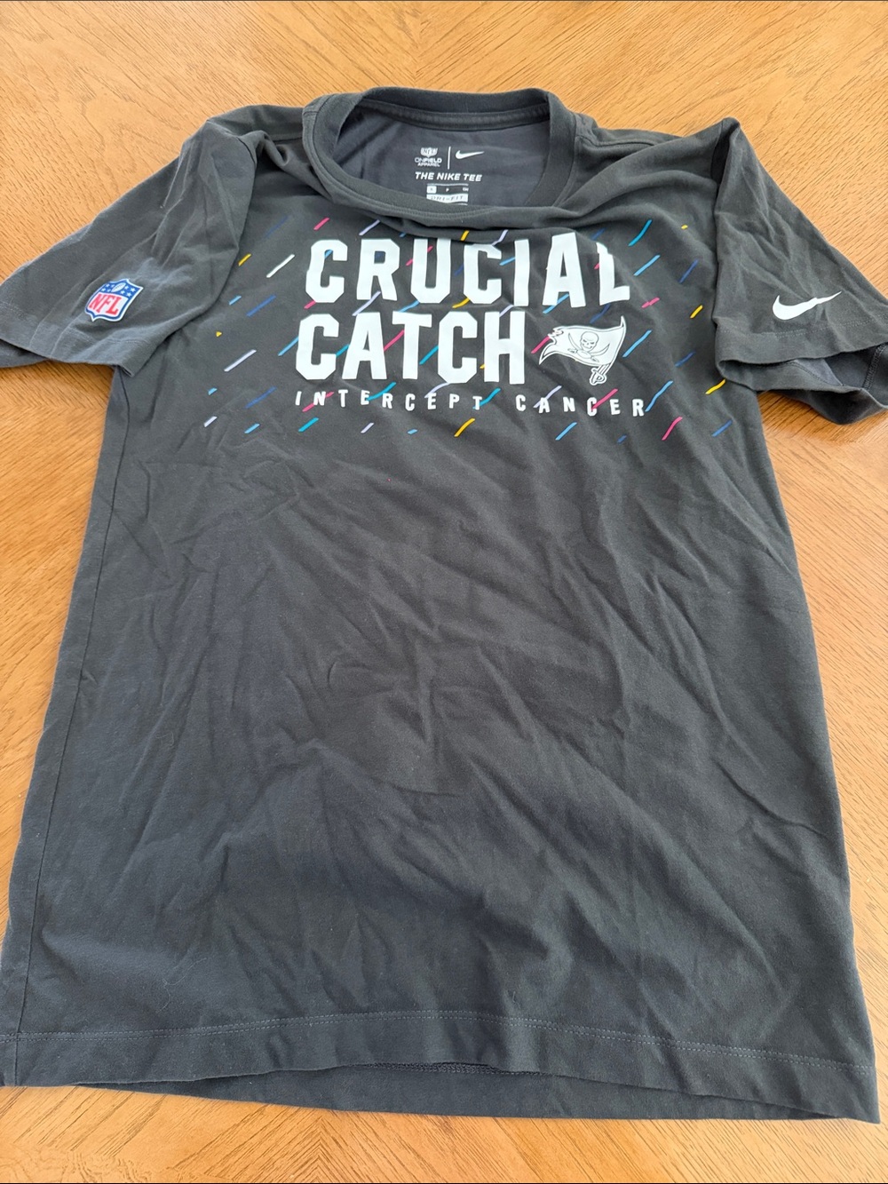 Nike Black 'Crucial Catch' Bucs Short Sleeve Tee with Multicolor Accents